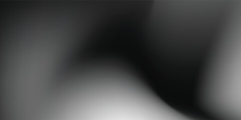 Black dark gray silver white wave abstract background for design. Light wave, wavy line. Ombre gradient. Noise rough modern