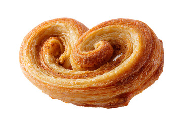 Fototapeta premium Crispy palmier elephant ear dessert isolated on transparent background