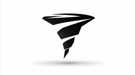 Minimal Vector Symbol of a Storm Funnel Design in Black and White