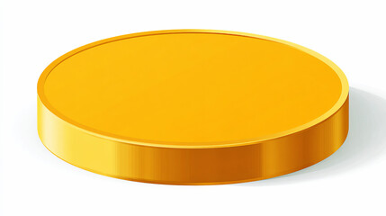 Flat Golden Penny Vector Illustration on Clean Background