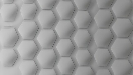 Fototapeta premium Monochrome Hexagon Pattern - A Modern Geometric Texture.