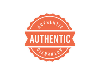 Authentic 100 percent guaranteed seal badge vector illustration with vintage retro emblem, decorative label stamp, premium quality branding design for marketing and identity