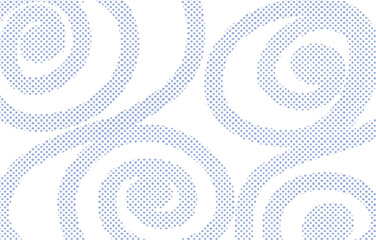 手描きドットスパイラルの背景イラスト　水色　Web　Adobe Illustrator Artwork
