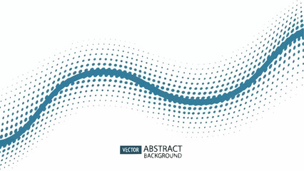 Modern abstract background with dynamic blue wave pattern