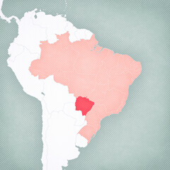 Map of Brazil - Mato Grosso do Sul