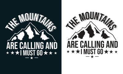 mountain hiking hiking typography t shirt design