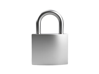 Fototapeta premium A close-up of a locked padlock on a white background, suitable for use in scenarios where security or confidentiality is important