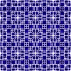 Fototapeta premium Abstract Indigo Blue and White Ikat Seamless Pattern, Traditional Geometric Tribal Oriental Ethnic Textile Fabric Background Design