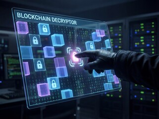 Blockchain Decryptor Holographic Interface Interaction