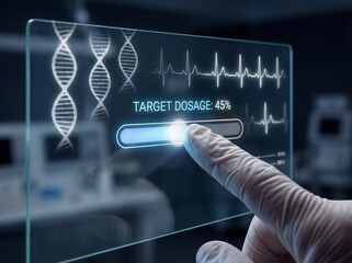 Futuristic Medical Interface with DNA and Dosage Control