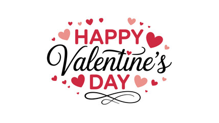 Happy valentine's day greeting with hearts