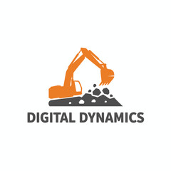 Digital Dynamics Excavator Construction Logo