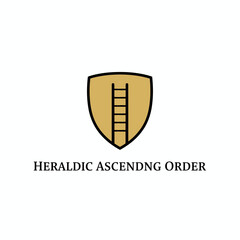 Heraldic Ascending Order Ladder Shield Logo