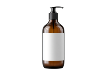 Lotion pump bottle mockup design isolated on transparent background