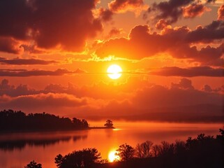 Fototapeta premium sunset landscape