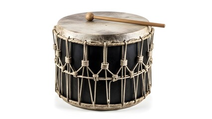 Traditional handcrafted drum with beater