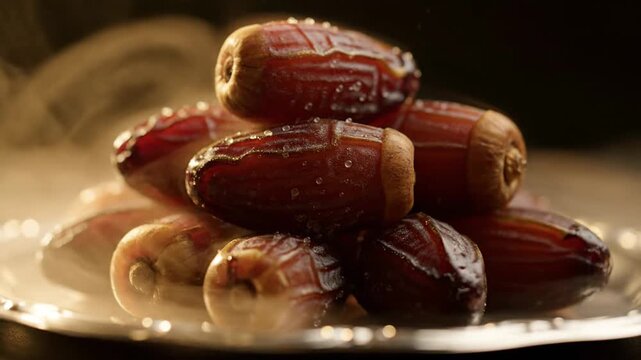 Medjool Dates Extreme Slow Motion Cinematic Food Video