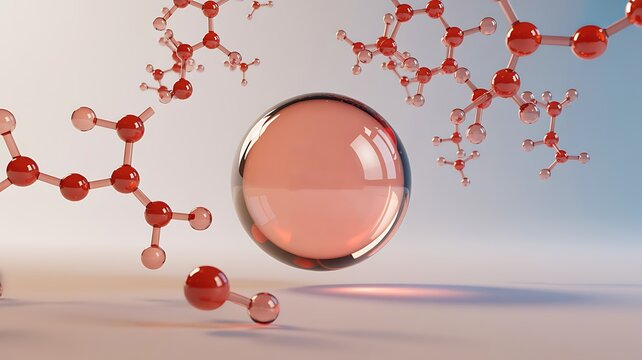 Molecular science background with abstract chemical structure
 - Powered by Adobe