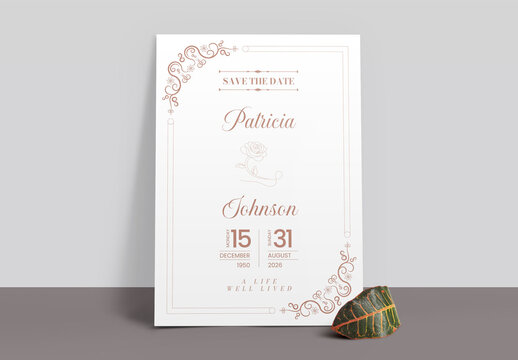 Wedding Cermenony Invitation Card Layout