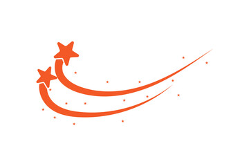 Shooting Star icon, Falling Star Icon and sparkle star icon, vector illustration of a star