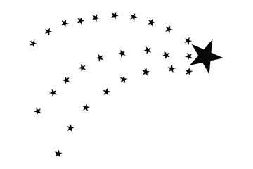 Shooting Star icon, Falling Star Icon and sparkle star icon, vector illustration of a star