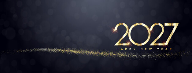 2027 Happy New Year Greeting Card