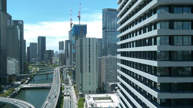 大阪中之島 堂島浜タワー16階から西を眺める
