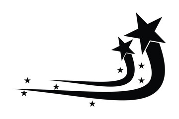Shooting Star icon, Falling Star Icon and sparkle star icon, vector illustration of a star