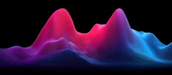 Abstract 3 d landscape with vibrant gradients ideal for technology backgrounds