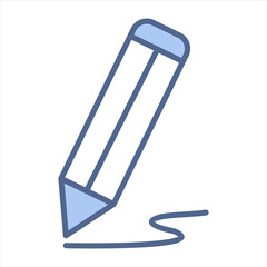 Pencil Blue Icon Vector Illustration