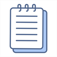 Note Blue Icon Vector Illustration