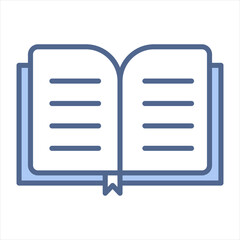 Book Blue Icon Vector Illustration