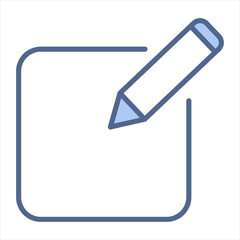 Edit Blue Icon Vector Illustration
