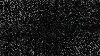 Abstract digital explosion illustration