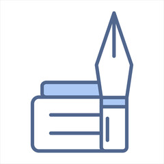 Author Blue Icon Vector Illustration