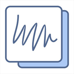 Scribble Blue Icon Vector Illustration