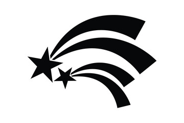 Shooting Star icon, Falling Star Icon and sparkle star icon, vector illustration of a star
