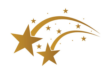 Shooting Star icon, Falling Star Icon and sparkle star icon, vector illustration of a star