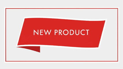 New product announcement with red banner and white text