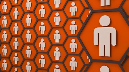 Customer segmentation concept showing selected user group
