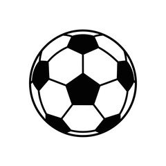 Fototapeta premium Classic Black and White Soccer Ball Illustration.