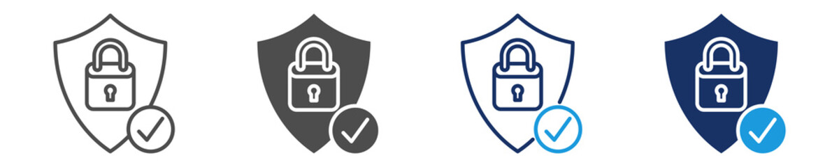 security icon set multiple style