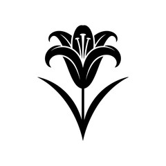 Gardenia  icon on White Background Vector Art Illustration on white background.