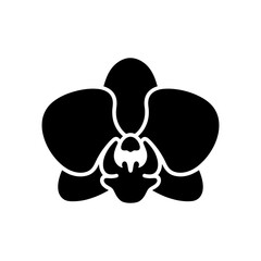 Orchid icon on White Background Vector Art Illustration on white background.
