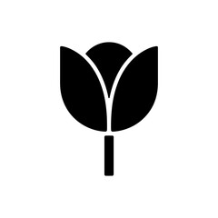 Tulip icon on White Background Vector Art Illustration on white background.