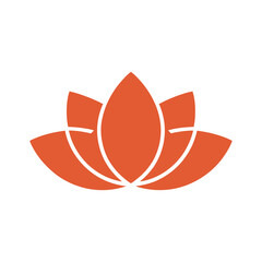Lotus icon on White Background Vector Art Illustration on white background.