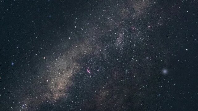  Dark blue grainy night sky background with faint milky way stars