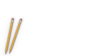 Two Yellow Pencils on White Background - AI055460.png