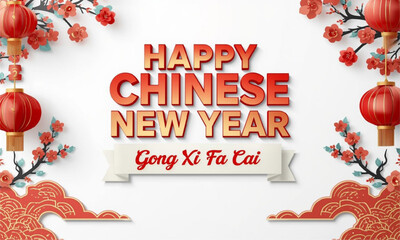 Chinese New year greetings card  © Wilda