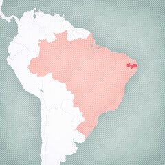 Map of Brazil - Paraiba